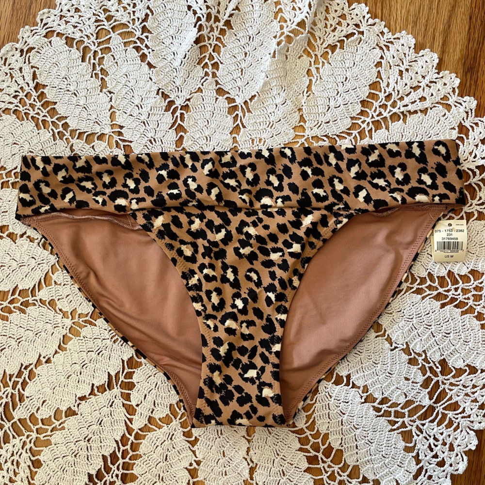 Aerie leopard print bikini bottoms